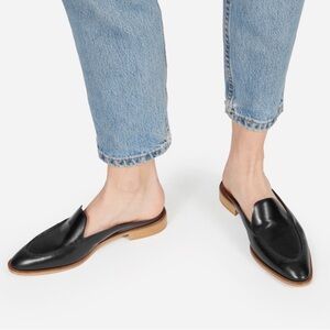 EVERLANE Modern Loafer Mules black patent leather slide shoes women’s 9.5